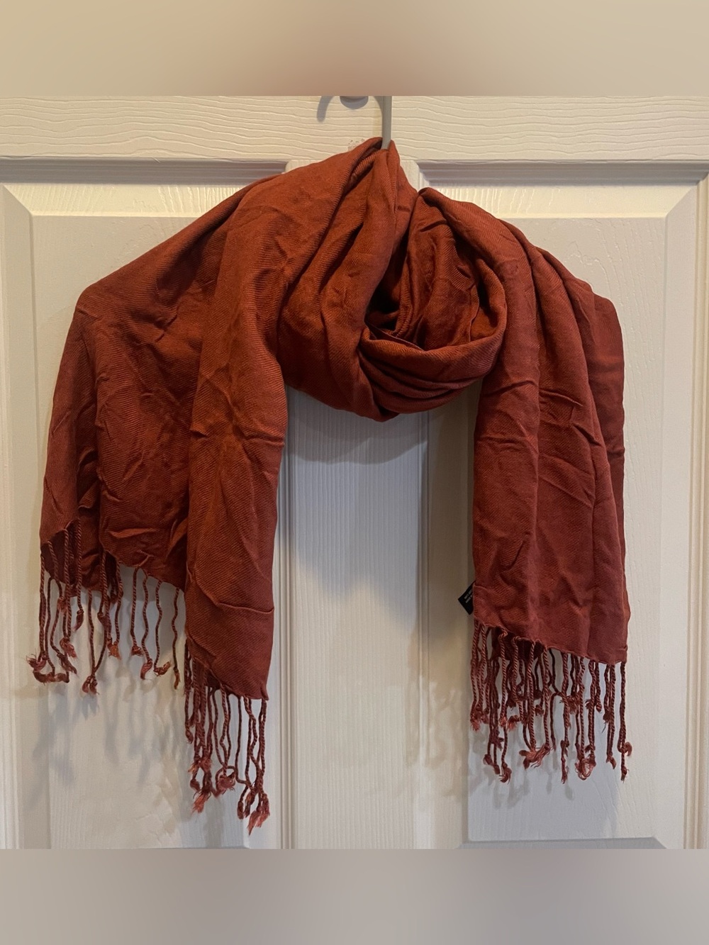 Jones New York Burnt Copper Fashion Scarf with Fringe
